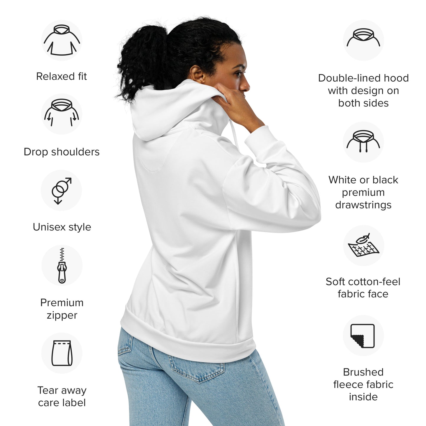 NHF Crown - Unisex zip hoodie