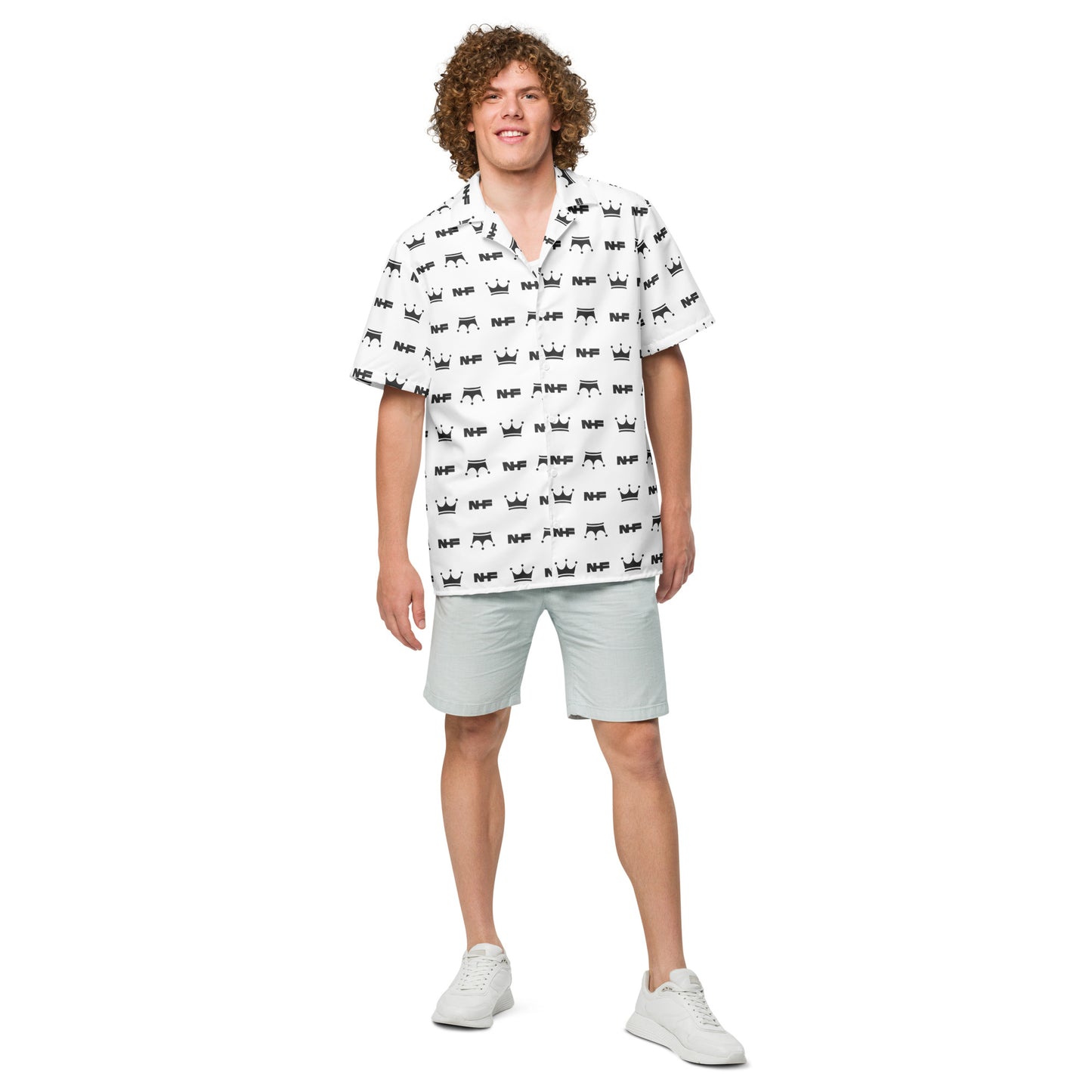 NHF Crown Pattern - Unisex button shirt