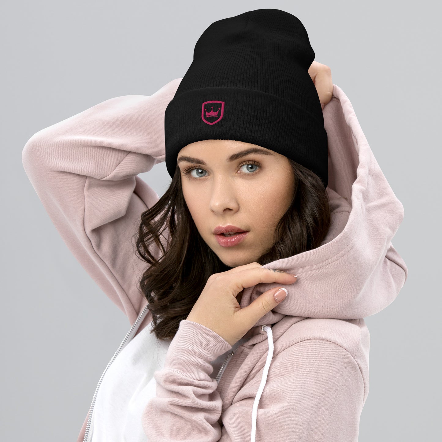 NHF Crown - PINK - Cuffed Beanie