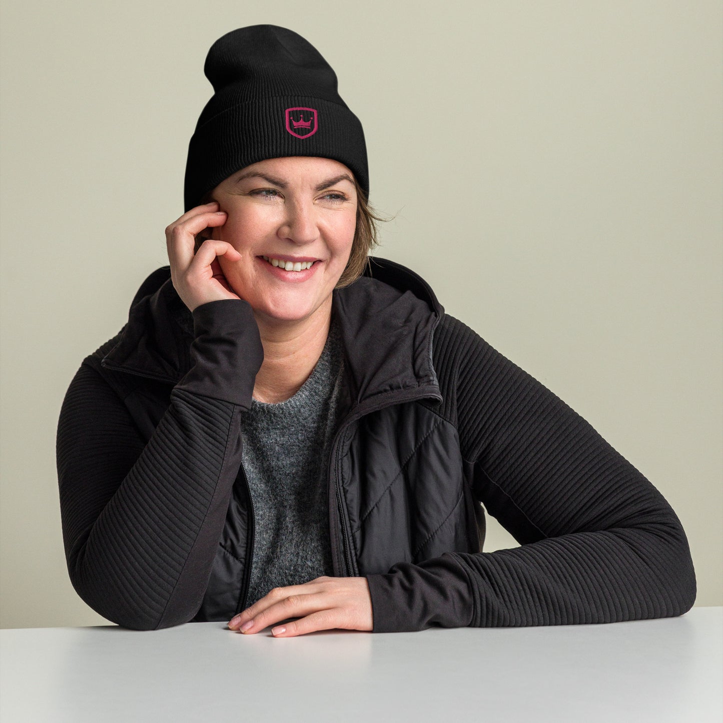 NHF Crown - PINK - Cuffed Beanie
