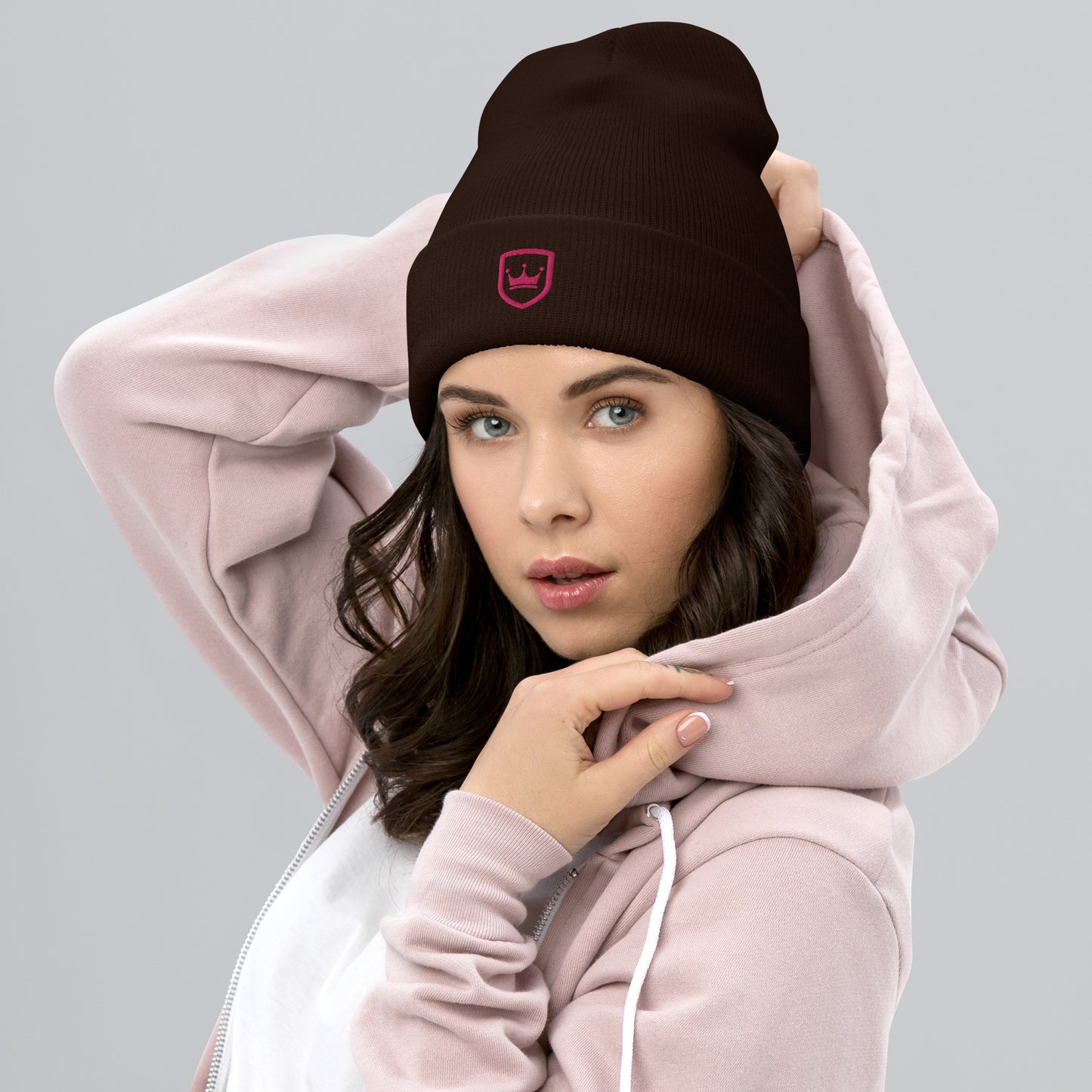 NHF Crown - PINK - Cuffed Beanie