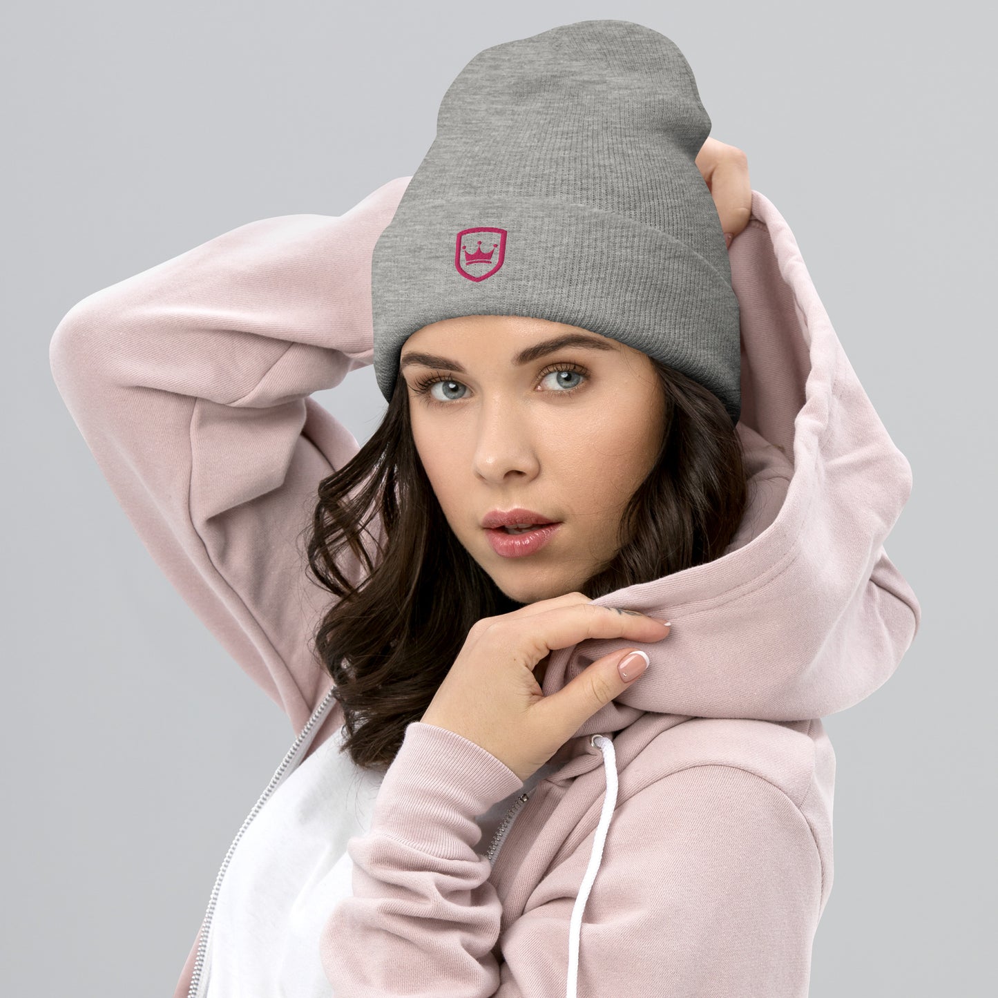 NHF Crown - PINK - Cuffed Beanie