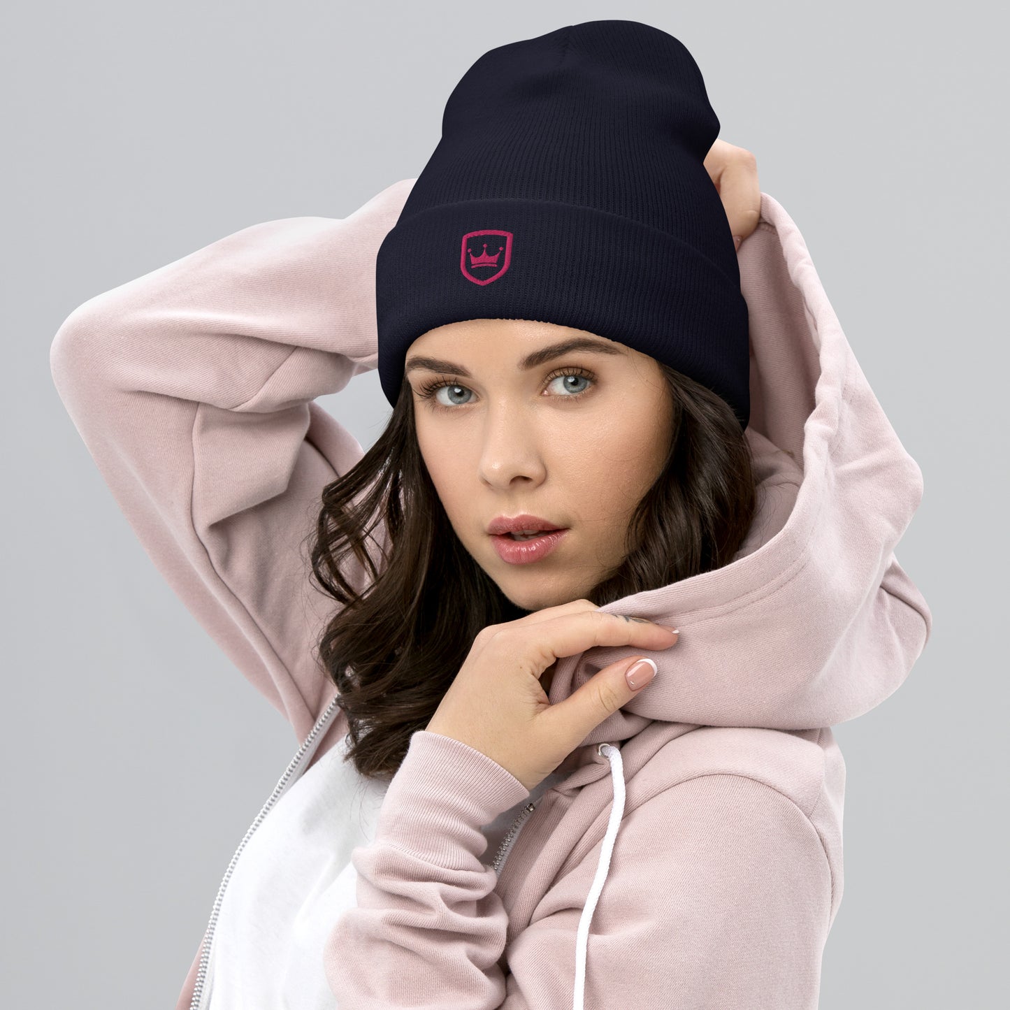 NHF Crown - PINK - Cuffed Beanie