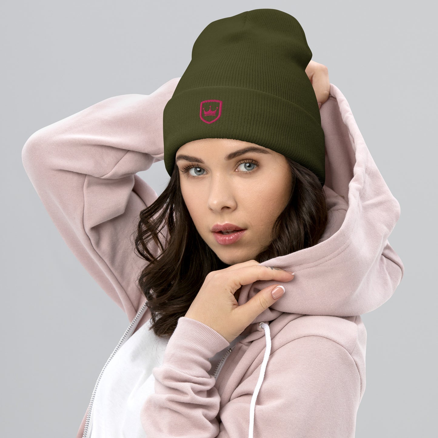 NHF Crown - PINK - Cuffed Beanie