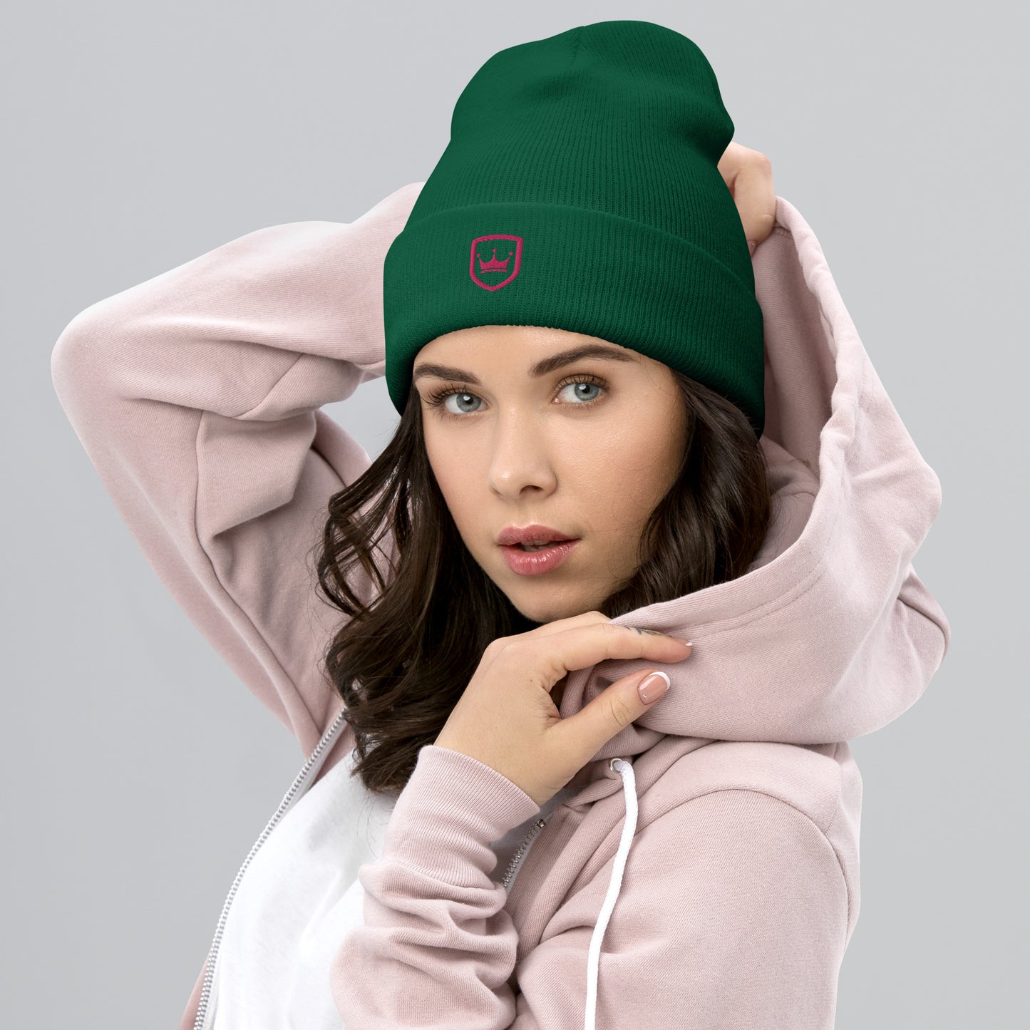 NHF Crown - PINK - Cuffed Beanie
