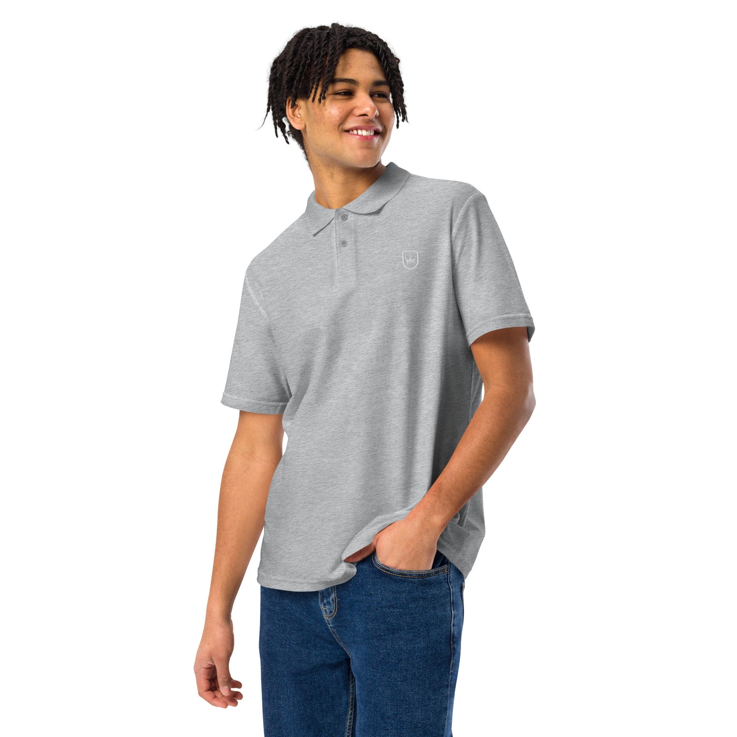 NHF Crown Unisex pique polo shirt