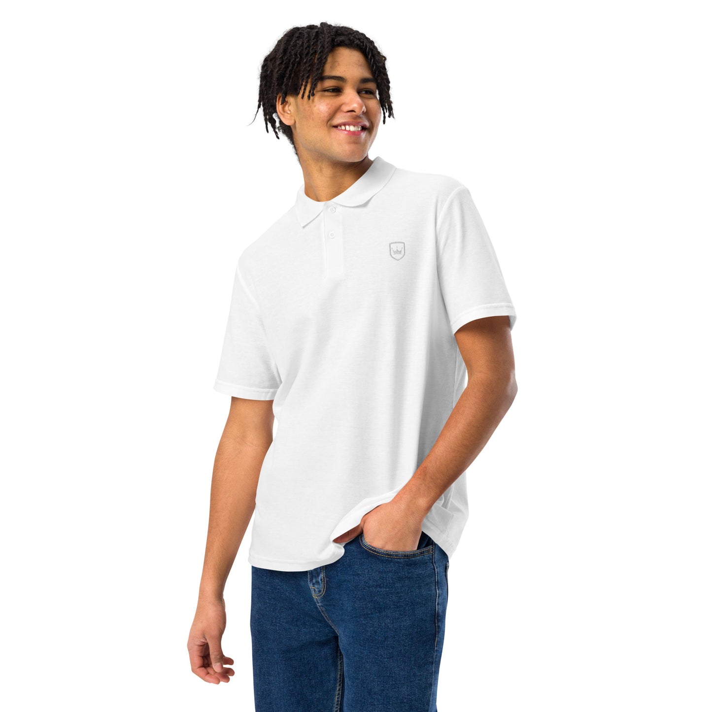 NHF Crown Unisex pique polo shirt