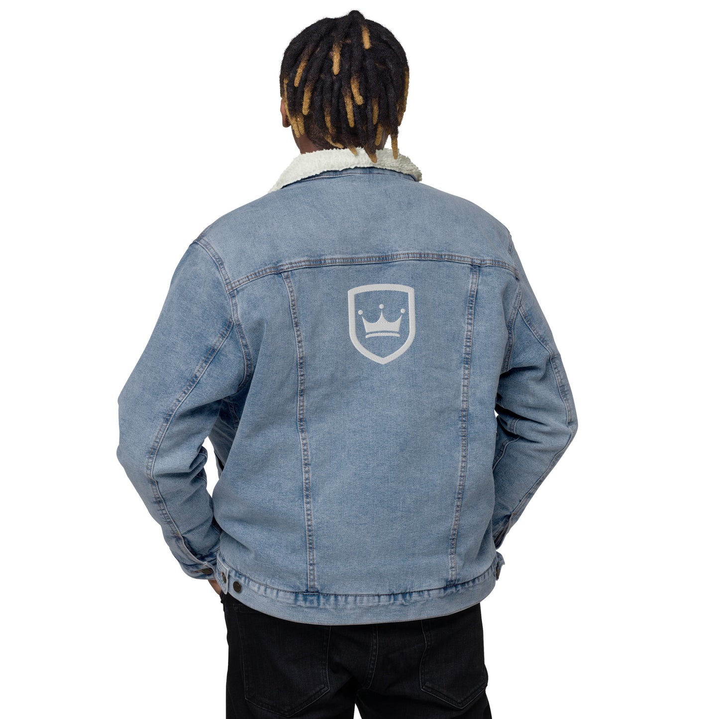 Unisex NHF Crown denim sherpa jacket