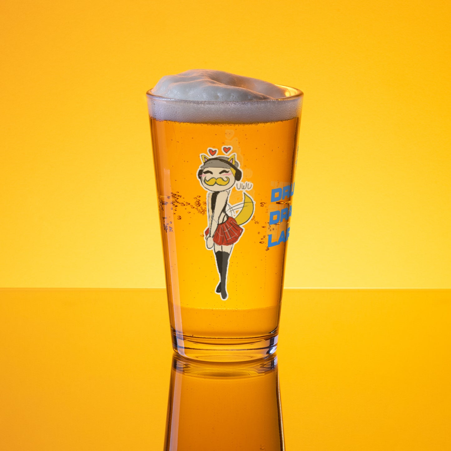 DRUNKEN DRAKEN'S Shaker pint glass