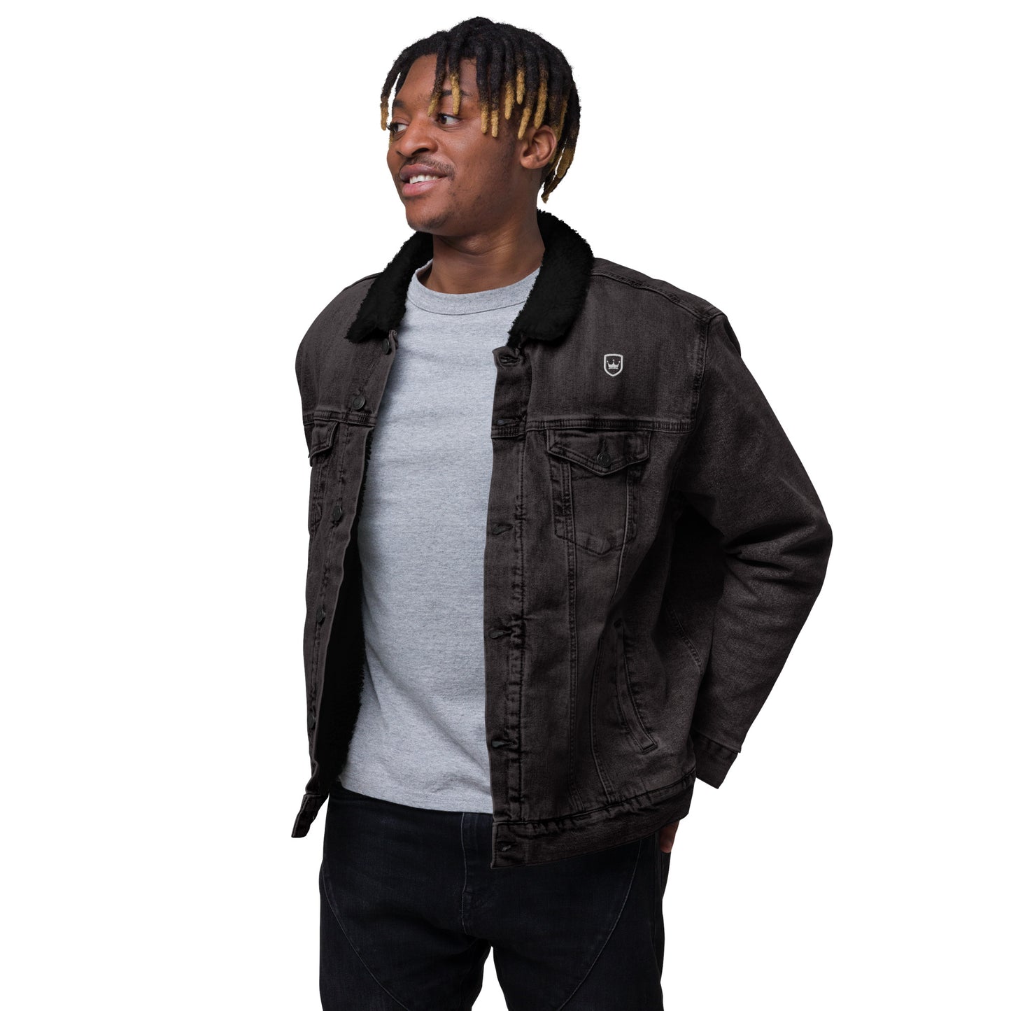 Unisex NHF Crown denim sherpa jacket