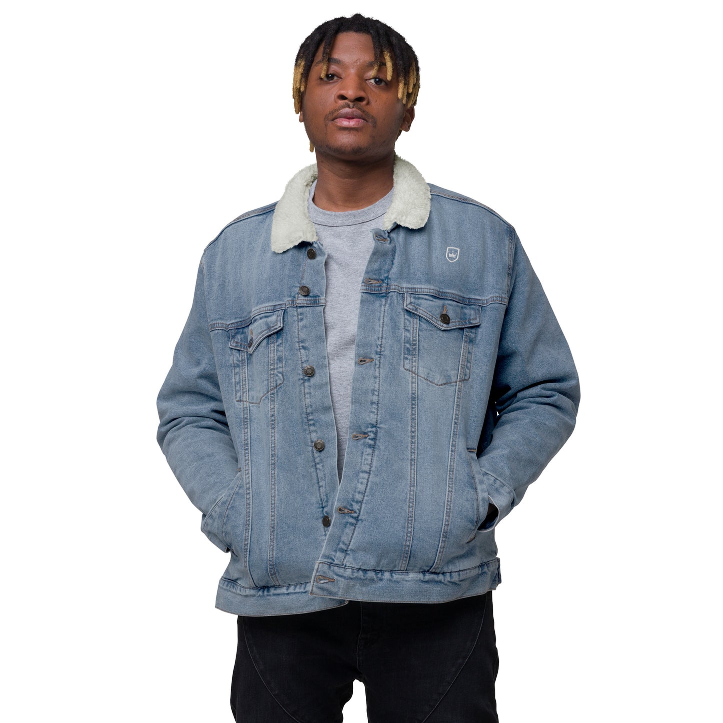 Unisex NHF Crown denim sherpa jacket