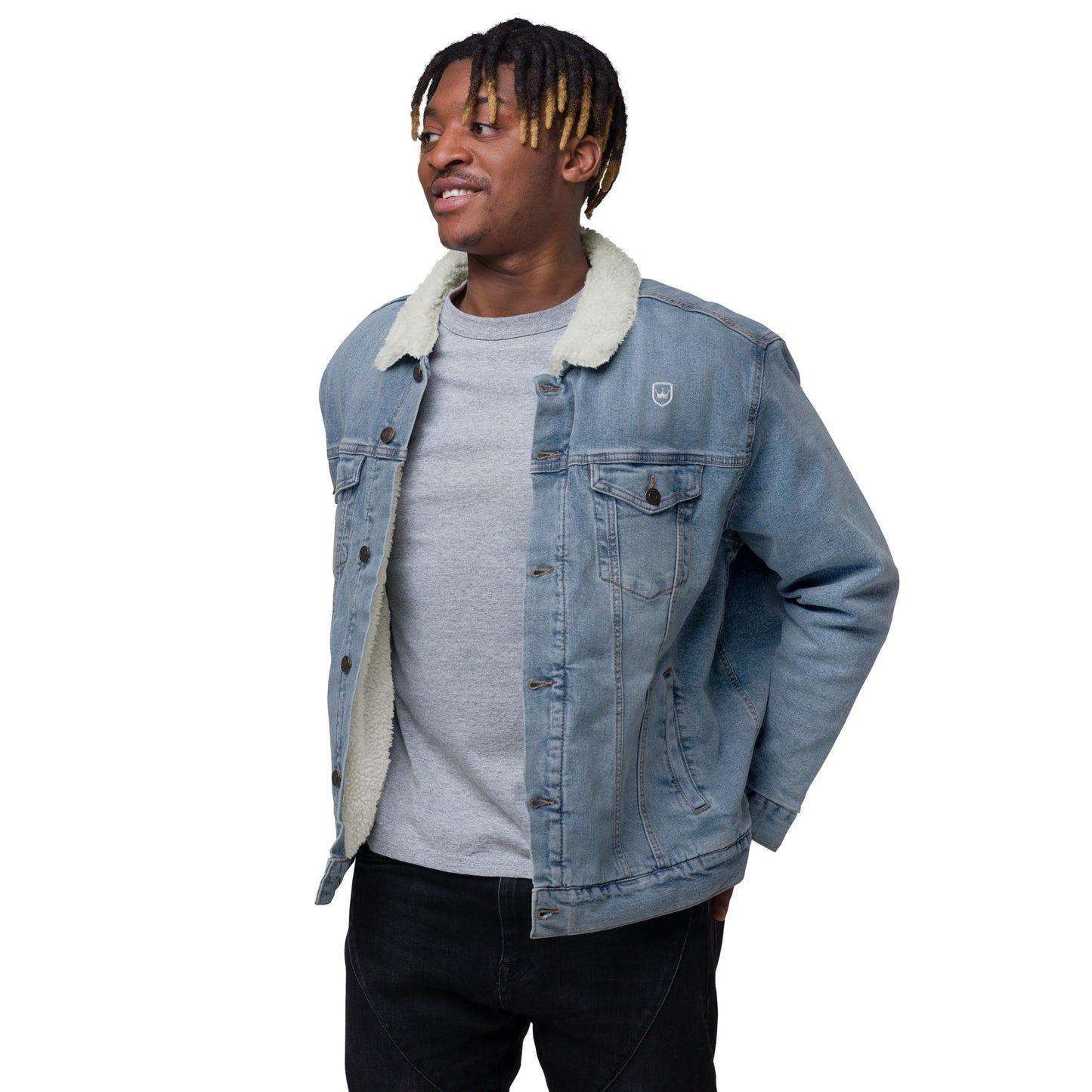 Unisex NHF Crown denim sherpa jacket
